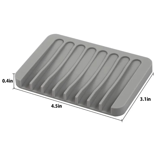 Jabonera de silicona autodrenante