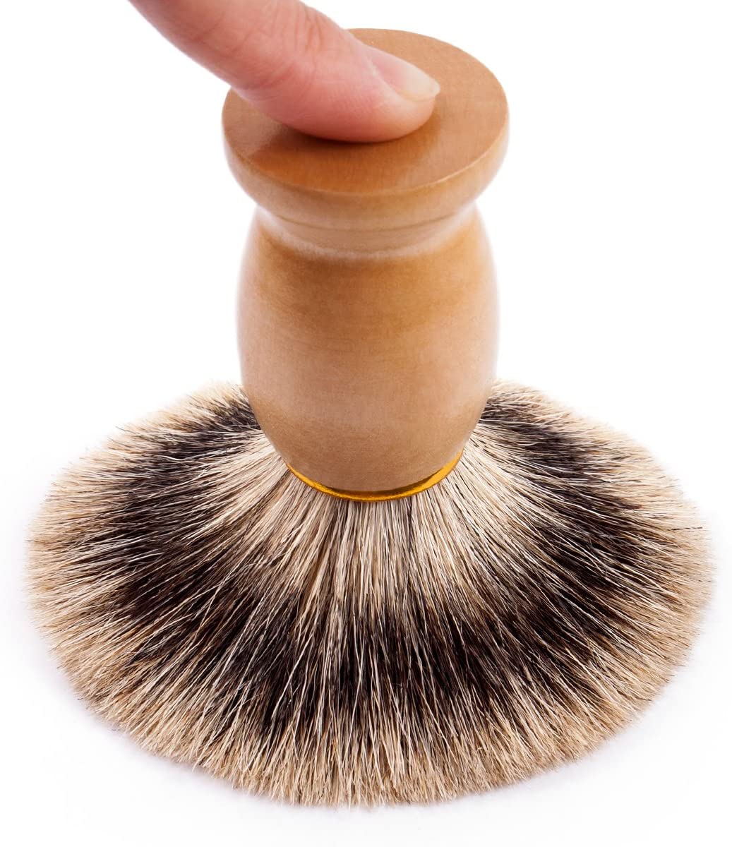 QShave Brocha de Tejón Puro de 21mm