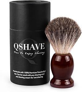 QShave Brocha de Tejón Puro de 21mm