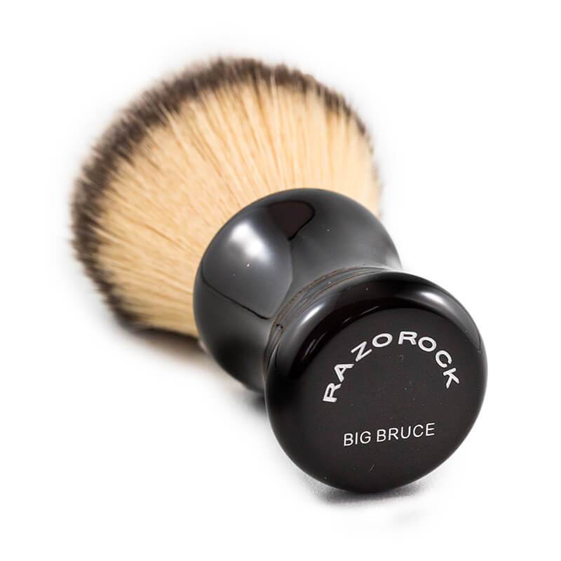 RazoRock Big Bruce Brocha de Afeitar Sintética Plissoft 26mm, con soporte - Espuma y Brocha