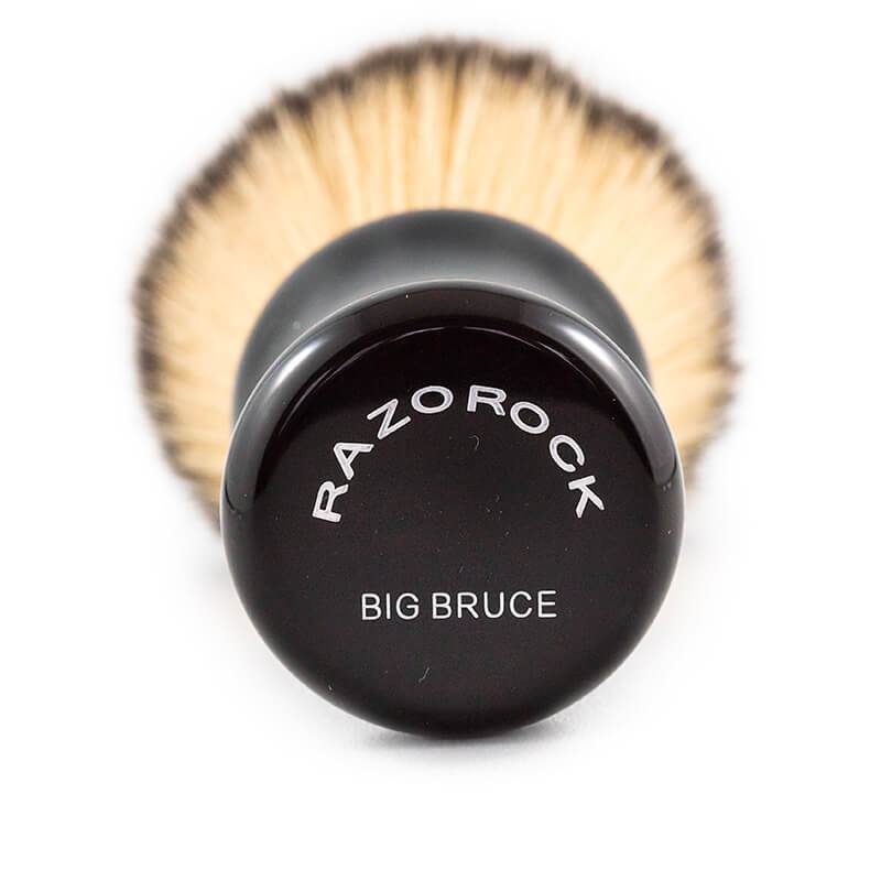 RazoRock Big Bruce Brocha de Afeitar Sintética Plissoft 26mm, con soporte - Espuma y Brocha