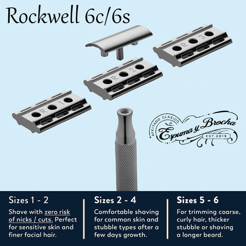 Rockwell 6S Maquina de Afeitar 100% Inoxidable con 6 niveles de ajuste