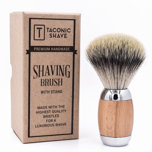Taconic Shave - TSBSY - Brocha Sintética - Mango Madera c. Soporte