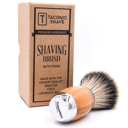 Taconic Shave - TSBSY - Brocha Sintética - Mango Madera c. Soporte