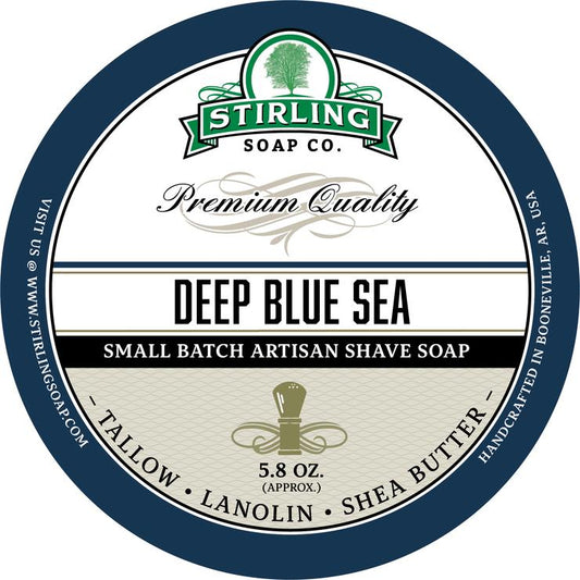 Stirling - Jabón de Afeitar de Primera - Deep Blue Sea