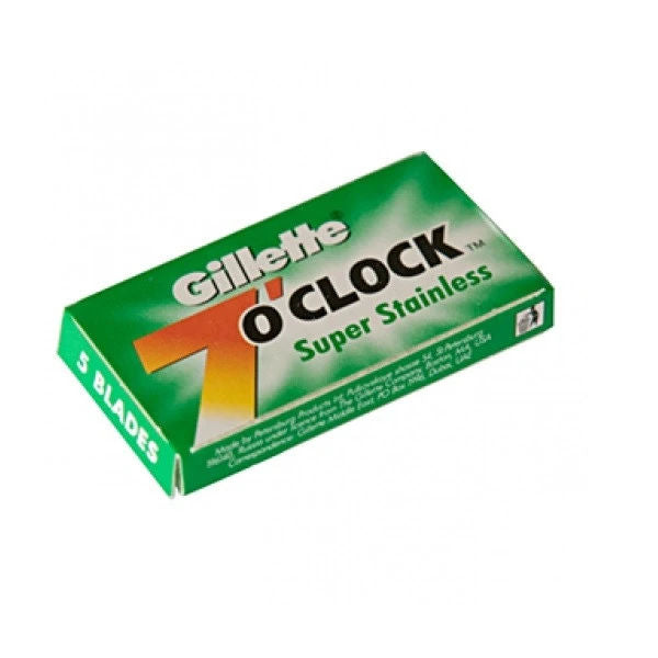 Gillette 7 O'Clock Verde Superior Stainless Hojas de Afeitar (5)